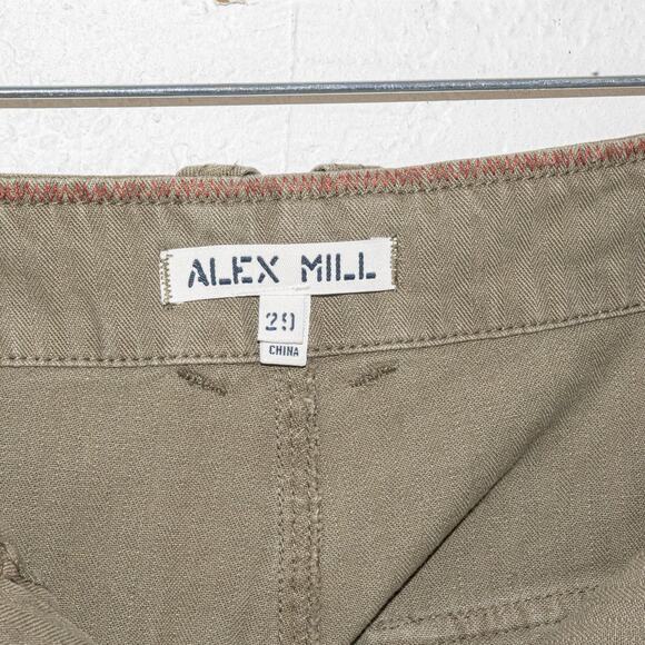 Alex Mill Field Pants in Herringbone Vintage Olive size 29 - Picture 7 of 11